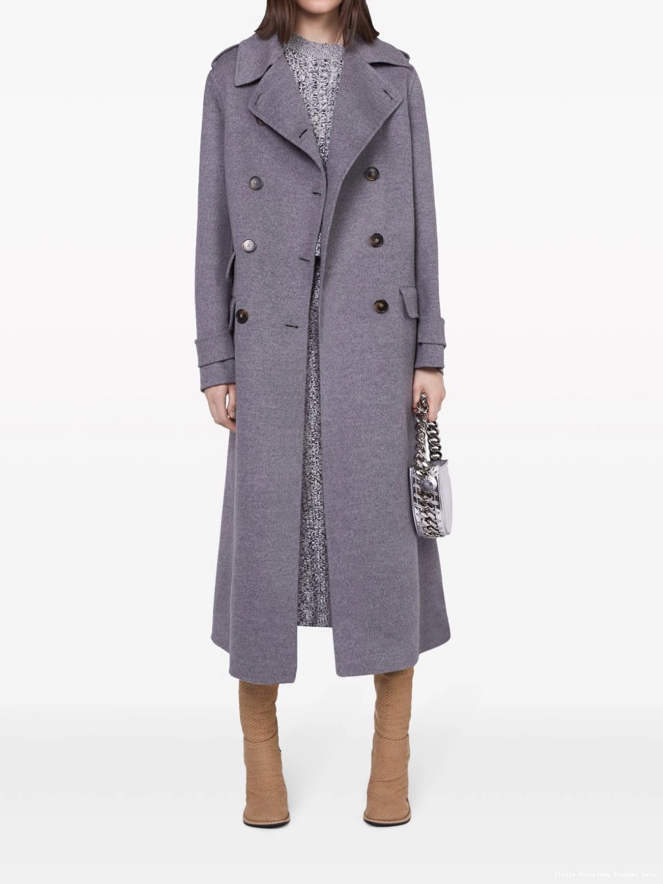 Affordable Women trench double-breasted coat wool McCartney Stella 0404
